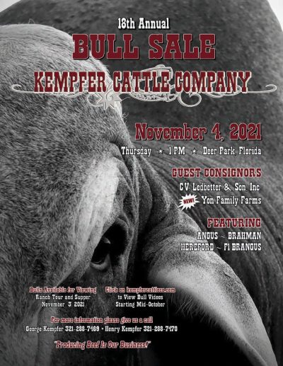 Kempfer Bull Sale catalog 2021 cover
